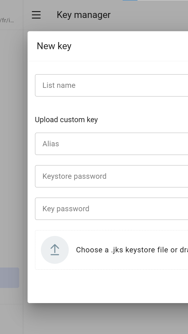 Built-in key manager